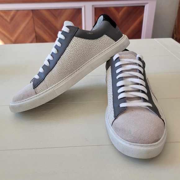 Oliver Cabell Gray and White Sneakers - Picture 3 of 12